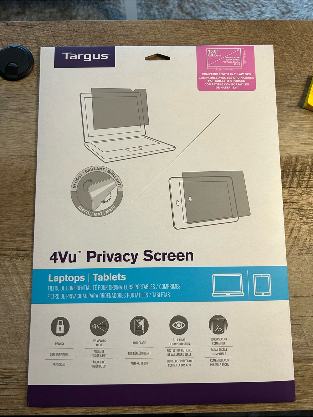Targus 4Vu Privacy Screen Protector - White & Purple Accents